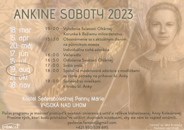 ANKINA SOBOTA 19.aug23