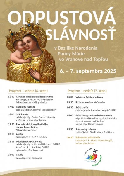 Vranov Bazilika odpust 2025